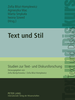 cover image of Text und Stil